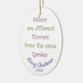 Weihnachtsgeschwister-Liebe Keramik Ornament (Links)