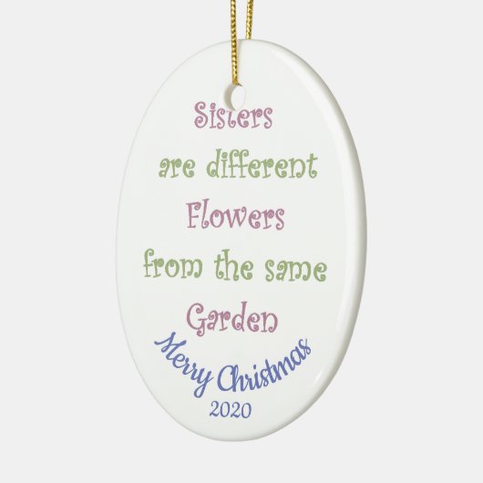 Weihnachtsgeschwister-Liebe Keramik Ornament (Links)