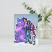 Weihnachtsgeschwister Postkarte (Stehend Vorderseite)