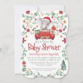Weihnachtsgeschwür mit Kinderdusche Einladung (Vorderseite)