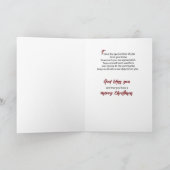 Weihnachtsgesegnung für Feuerwehrleute Danke Emble Karte (Innenseite)