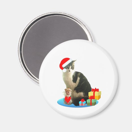 Weihnachtsgestaffel und niedlicher Engel Magnet (Vorderseite/Rückseite)