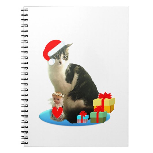 Weihnachtsgestaffel und niedlicher Engel Notizblock (Vorderseite)