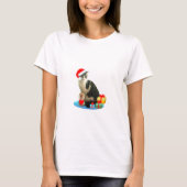 Weihnachtsgestaffel und niedlicher Engel T-Shirt (Vorderseite)