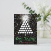 Weihnachtsgestalt der Golf-Familie Feiertagspostkarte (Stehend Vorderseite)