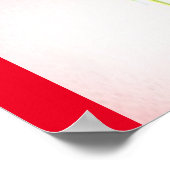 Weihnachtsgestalt in grün-weiß poster (Ecke)