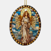 Weihnachtsgestanzter Glass Angel Keramik Ornament (Rechts)