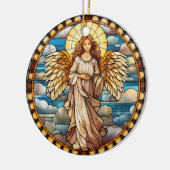 Weihnachtsgestanzter Glass Angel Keramik Ornament (Links)