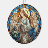Weihnachtsgestanzter Glass Angel Keramik Ornament (Links)