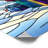 Weihnachtsgestanztes Glasposter Poster (Ecke)