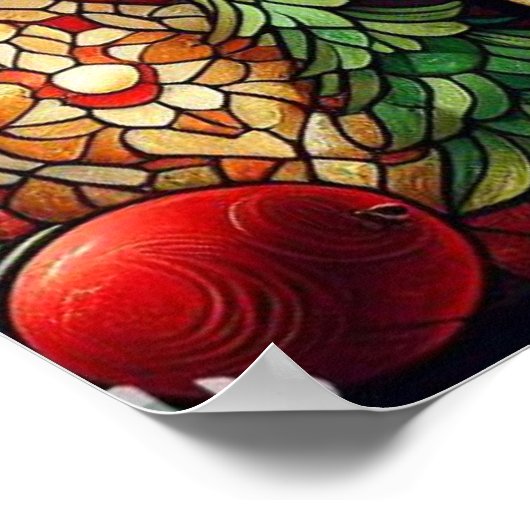 Weihnachtsgestanztes Glasposter Poster (Ecke)