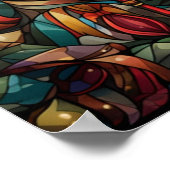 Weihnachtsgestanztes Glasposter Poster (Ecke)