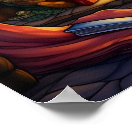 Weihnachtsgestanztes Glasposter Poster (Ecke)