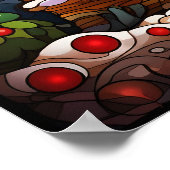 Weihnachtsgestanztes Glasposter Poster (Ecke)