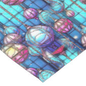 Weihnachtsgestanztes Glass Bauble Muster Tischdecke (Schrägansicht)
