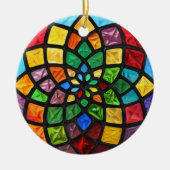 Weihnachtsgestecke Keramik Ornament (Vorne)