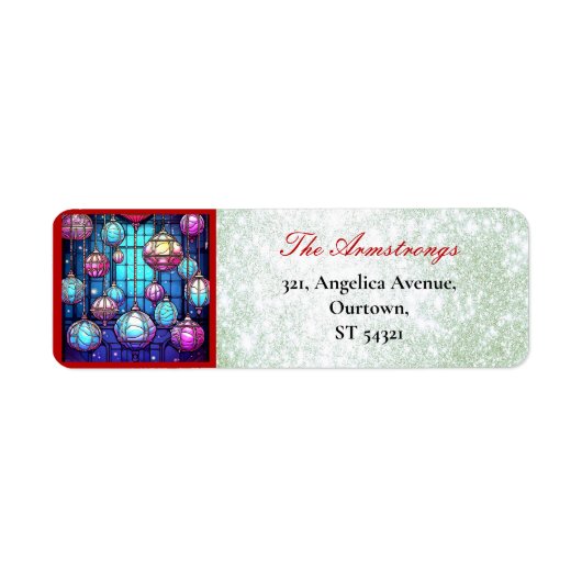 Weihnachtsgesteinigter Glass Baubles Grüner Glitze (Vorne)