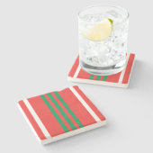 Weihnachtsgestreichter Untersetzer (Seitenansicht)