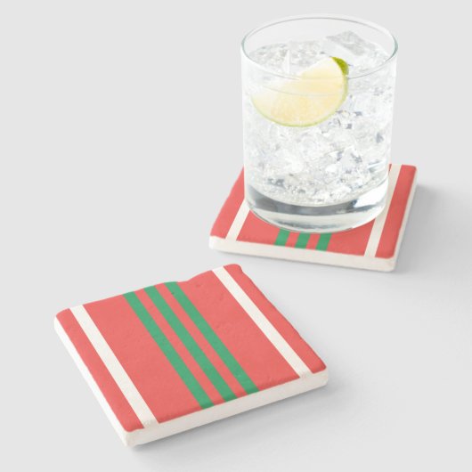 Weihnachtsgestreichter Untersetzer (Seitenansicht)