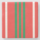 Weihnachtsgestreichter Untersetzer (Vorderseite)