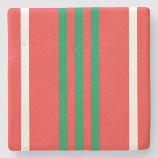 Weihnachtsgestreichter Untersetzer (Vorderseite)