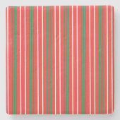 Weihnachtsgestreichter Untersetzer (Vorderseite)