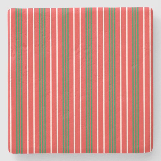 Weihnachtsgestreichter Untersetzer (Vorderseite)