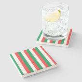 Weihnachtsgestreichter Untersetzer (Seitenansicht)