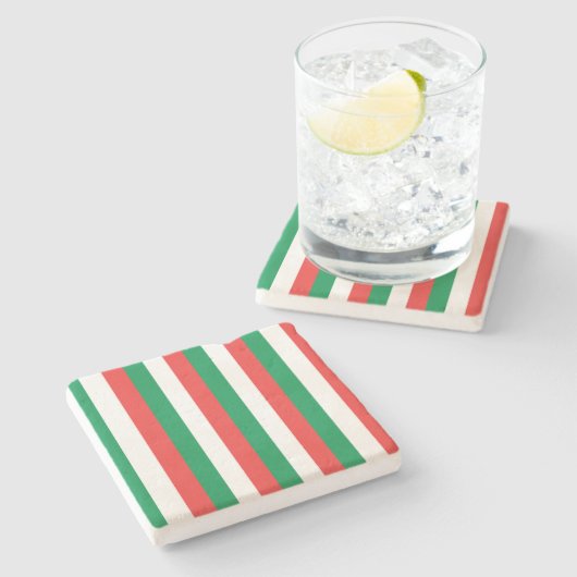 Weihnachtsgestreichter Untersetzer (Seitenansicht)