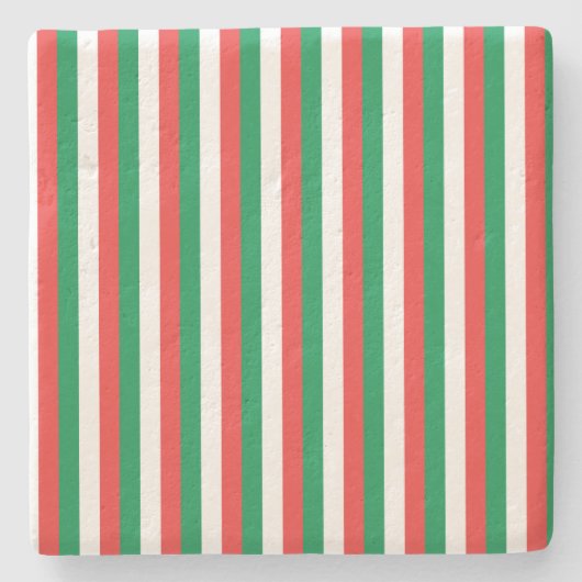 Weihnachtsgestreichter Untersetzer (Vorderseite)