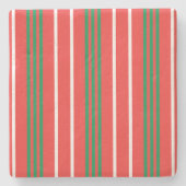 Weihnachtsgestreichter Untersetzer (Vorderseite)