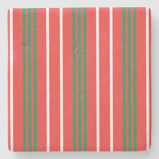 Weihnachtsgestreichter Untersetzer (Vorderseite)