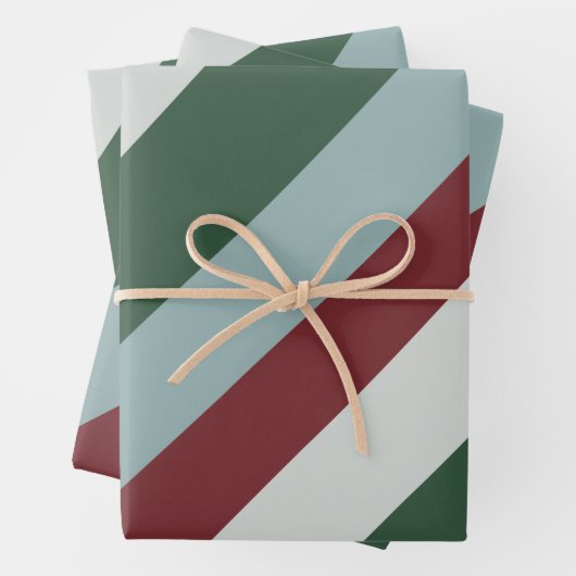 Weihnachtsgestreifen Muster Candy Cane Streifen Geschenkpapier Set (Beispiel)