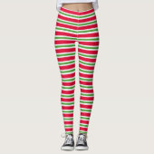 Weihnachtsgestreift Leggings (Vorderseite)