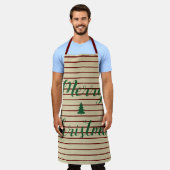 Weihnachtsgestreift Schürze (Getragen)