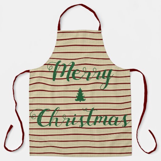 Weihnachtsgestreift Schürze (Vorderseite)
