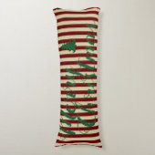 Weihnachtsgestreift Seitenschläferkissen (Vorderseite Vertikal)