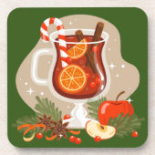 Weihnachtsgetränk Getränkeuntersetzer (Vorderseite)