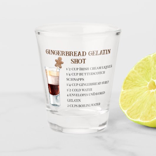 Weihnachtsgetränk Rezept Feiertag Party Lebkuchen Schnapsglas (Vorderseite)
