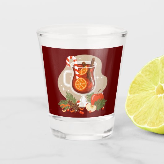 Weihnachtsgetränk schnapsglas (Vorderseite)