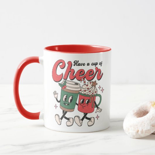 Weihnachtsgetränk : Viel Freude! Tasse (Mit Donut)