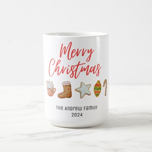 Weihnachtsgetränke im Aquarell Kaffeetasse (Mittel)
