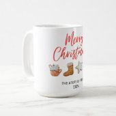 Weihnachtsgetränke im Aquarell Kaffeetasse (Vorderseite Links)