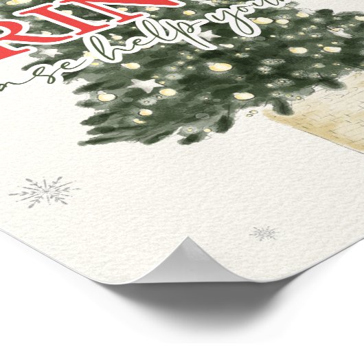 Weihnachtsgetränke im Winter Unterschreiben Poster (Ecke)