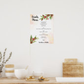Weihnachtsgetränke Menü Hochzeitszeichen Poster (Küche)