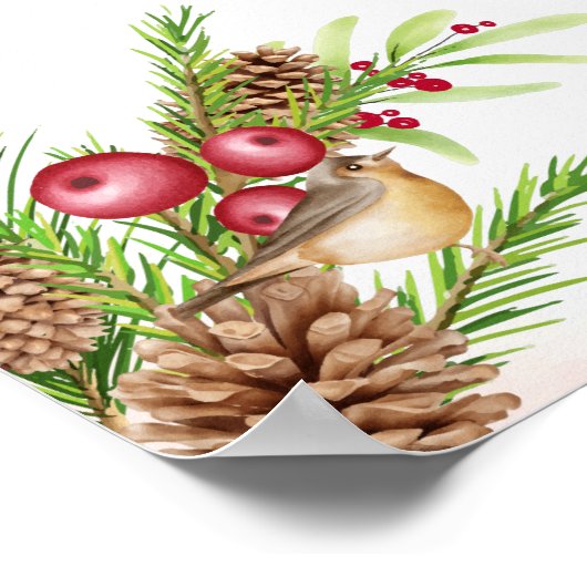 Weihnachtsgetränke Menü Hochzeitszeichen Poster (Ecke)