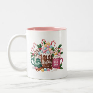 Weihnachtsgetränke Pink Coquette Lebkuchen Kaffee  Zweifarbige Tasse
