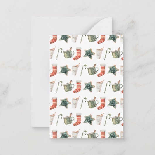 Weihnachtsgetränke Süßigkeiten 3 Foto Mitteilungskarte (Rückseite)