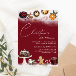 Weihnachtsgetränke und Party Einladung zum Abendes