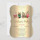 Weihnachtsgetränke Weihnachtsfirma Party Einladung (Vorderseite)